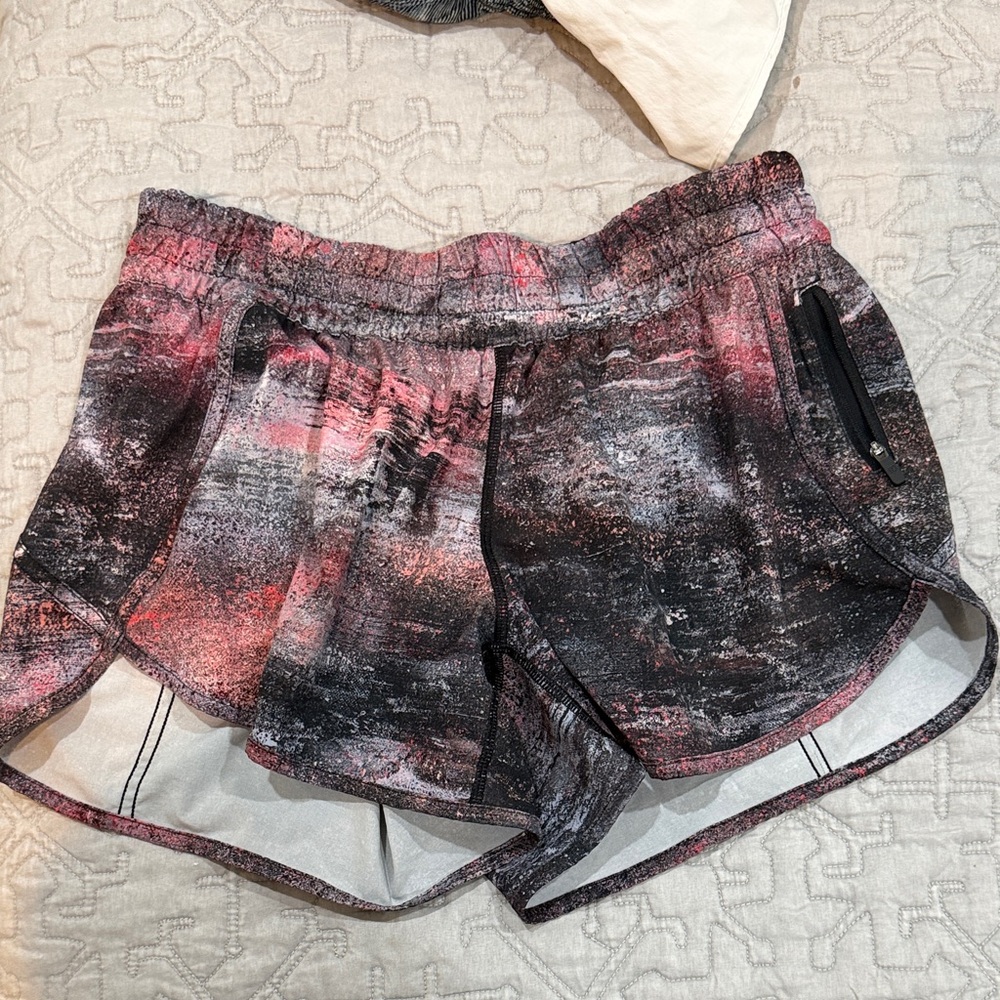lululemon athletica Pink and Black Athletic Shorts